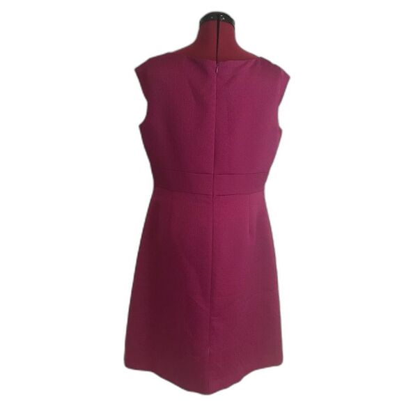 Tahari ASL Fuchsia Sheath Dress V-Neck Sleeveless Women's Size 12 NWT - Picture 3 of 9